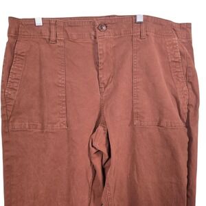 Liverpool Los Angeles Terracotta Brown Cargo Jogger Pants Ankle Zip Womens 18W